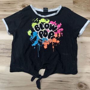 Southpole y2k Blow Pop Cropped Tie Tee Shirt Women’s Large